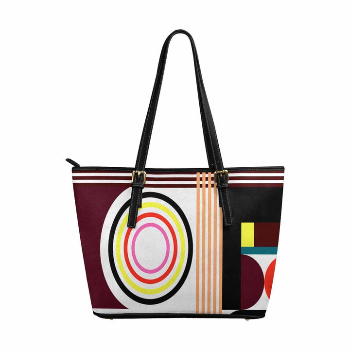 Large Leather Tote Shoulder Bag - Multicolor Handbag - Bags | Leather Tote Bags