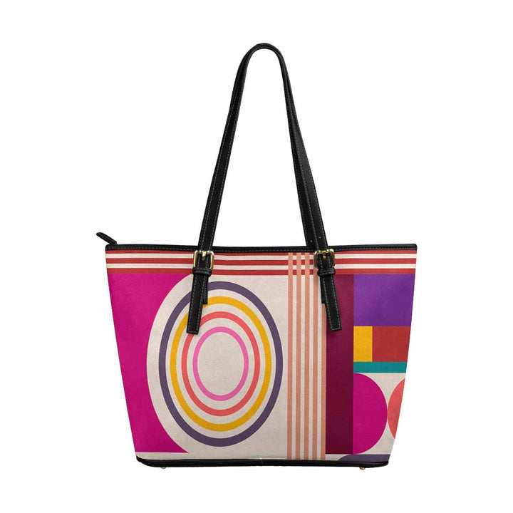 Large Leather Tote Shoulder Bag - Multicolor Handbag - Bags | Leather Tote Bags