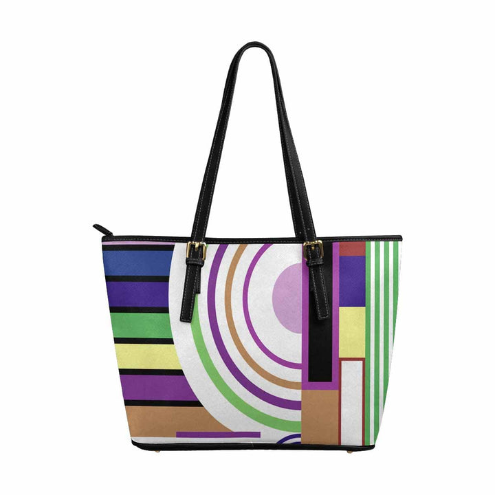 Large Leather Tote Shoulder Bag - Multicolor Handbag - Bags | Leather Tote Bags