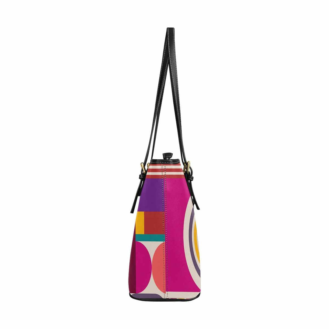 Large Leather Tote Shoulder Bag - Multicolor Handbag - Bags | Leather Tote Bags