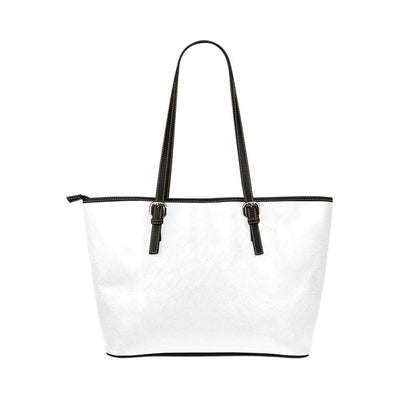 Large Leather Tote Shoulder Bag - Solid White - Bags | Leather Tote Bags