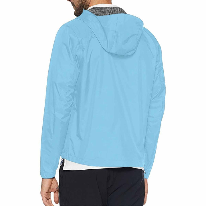 Light Blue Hooded Windbreaker Jacket - Men / Women - Mens | Jackets