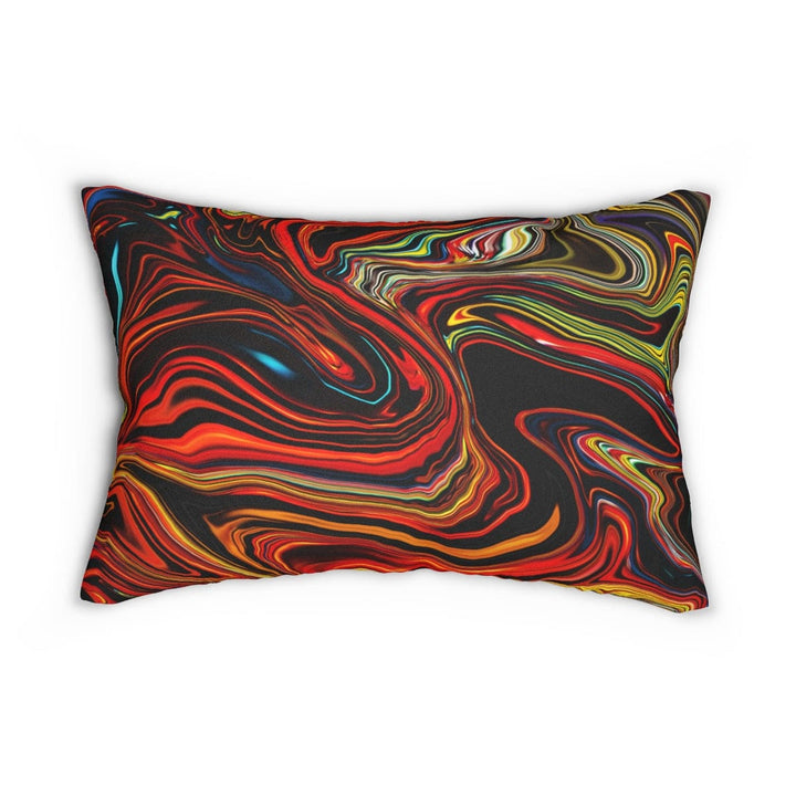 Decorative Lumbar Throw Pillow - Multicolor Marble Pattern - Decorative/Throw