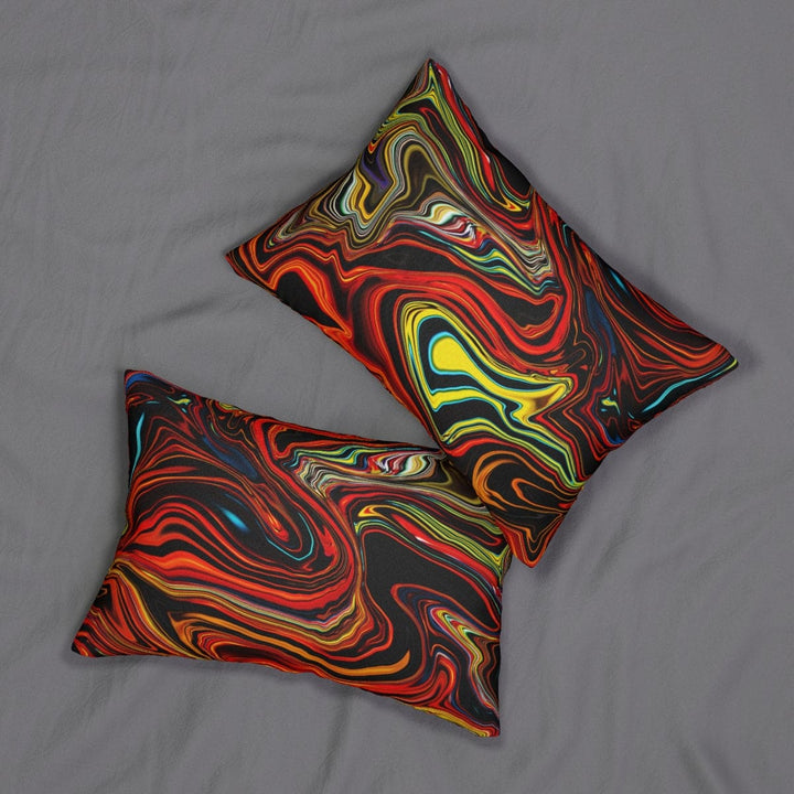 Decorative Lumbar Throw Pillow - Multicolor Marble Pattern - Decorative/Throw