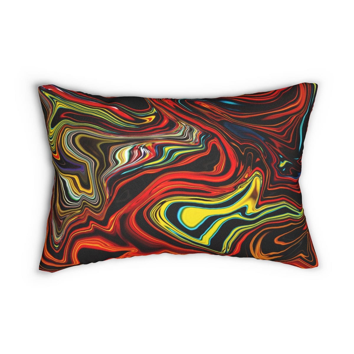 Decorative Lumbar Throw Pillow Multicolor Marble Pattern - Decorative | Throw