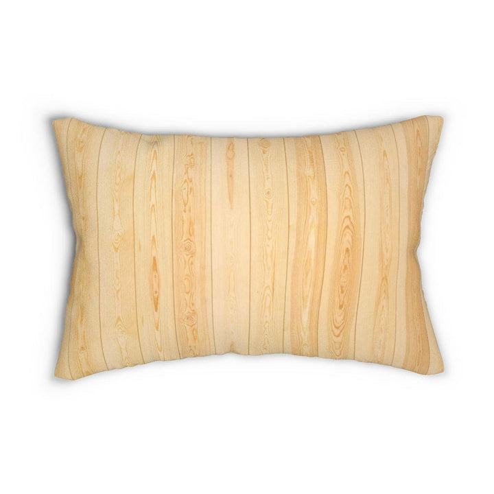 Decorative Lumbar Throw Pillow - Light Brown Rustic Wood Pattern