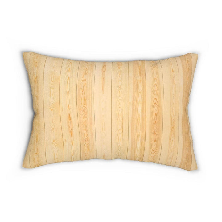 Decorative Lumbar Throw Pillow - Light Brown Rustic Wood Pattern