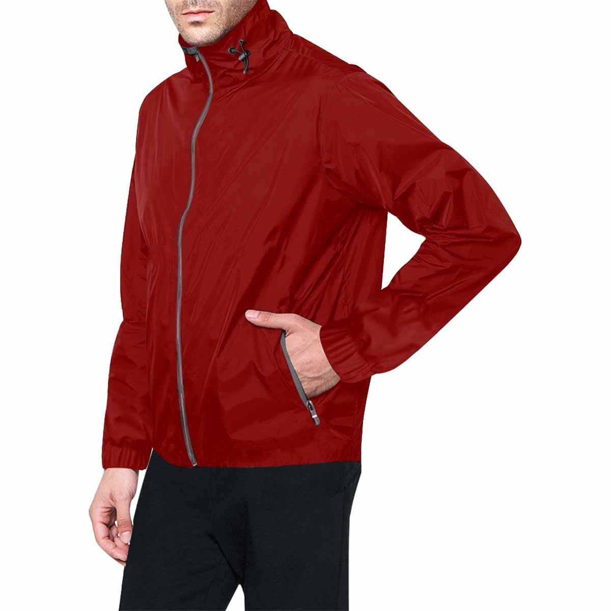 Maroon Red Hooded Windbreaker Jacket - Men / Women - Mens | Jackets