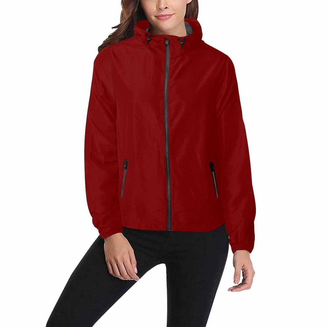 Maroon Red Hooded Windbreaker Jacket - Men / Women - Mens | Jackets