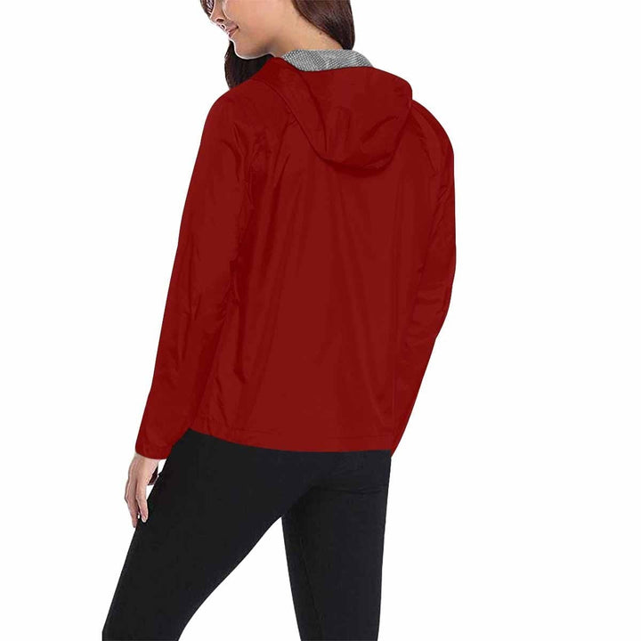 Maroon Red Hooded Windbreaker Jacket - Men / Women - Mens | Jackets