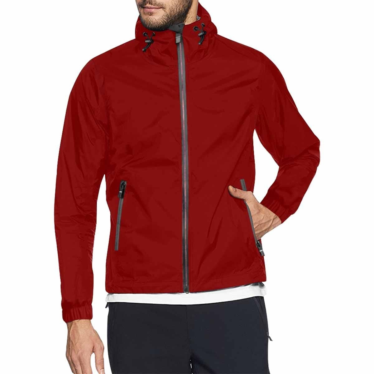Maroon Red Hooded Windbreaker Jacket - Men / Women - Mens | Jackets