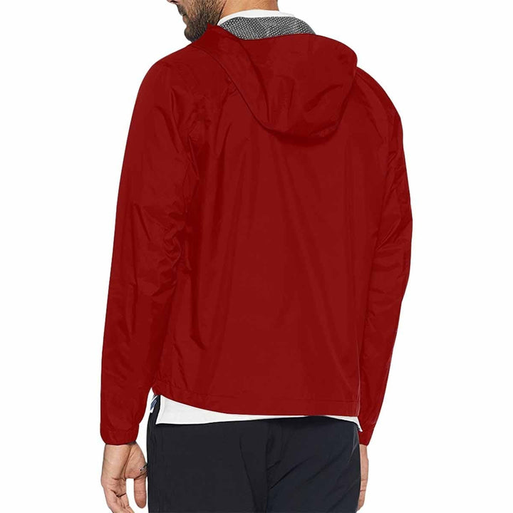 Maroon Red Hooded Windbreaker Jacket - Men / Women - Mens | Jackets