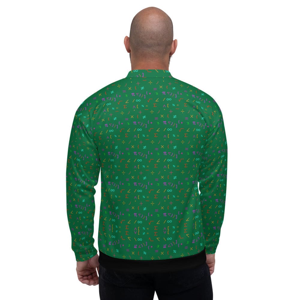 Bomber Jacket for Men Green Math Equations Pattern - Mens | Jackets | Bombers