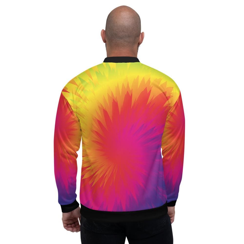 Bomber Jacket For Men Rainbow Tie Dye Pattern - Mens | Jackets | Bombers