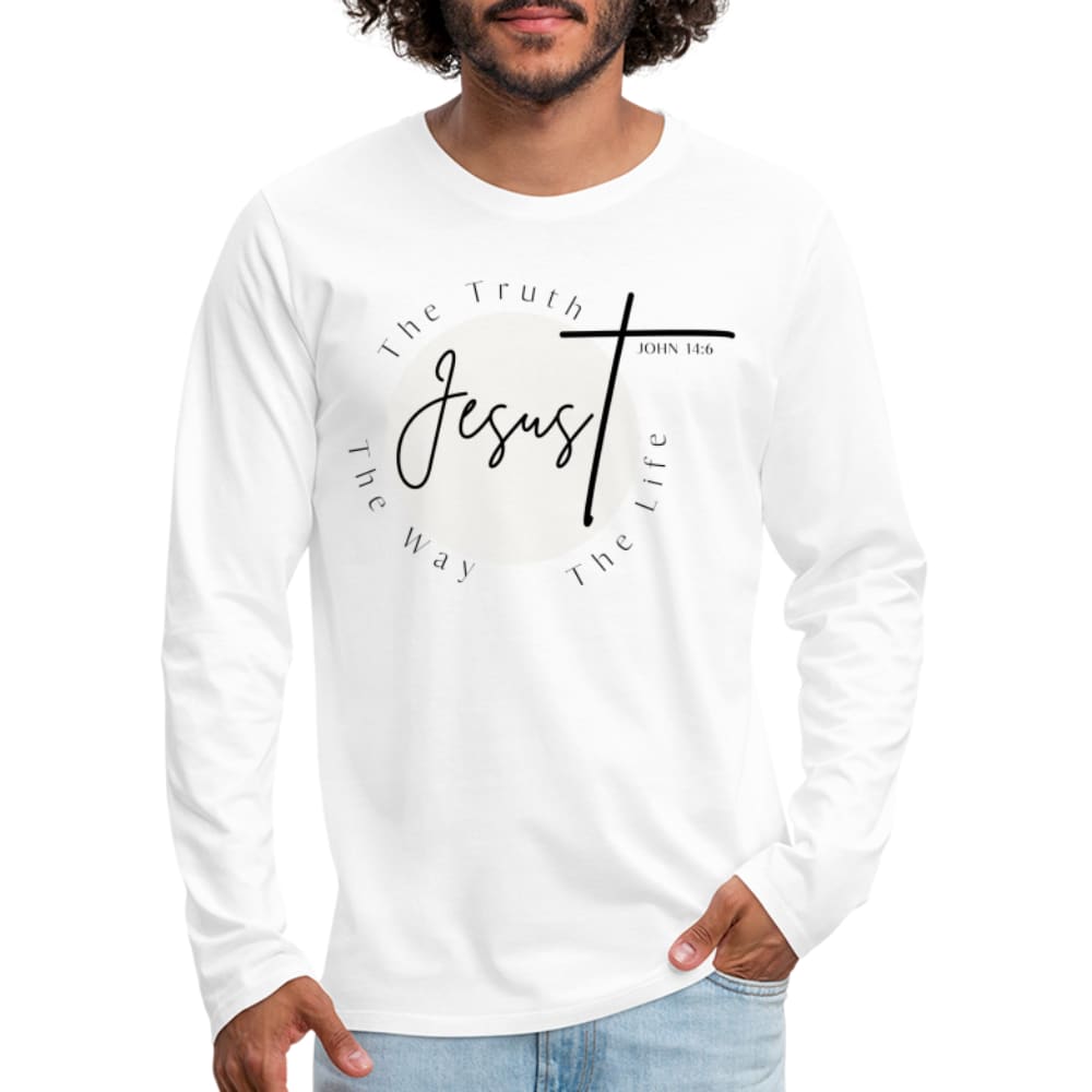 Mens Graphic Tee Jesus the Truth the Way the Life Long Sleeve Shirt - Mens