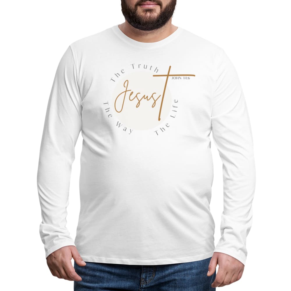 Mens Graphic Tee Jesus The Truth The Way The Life Long Sleeve Shirt - Mens |