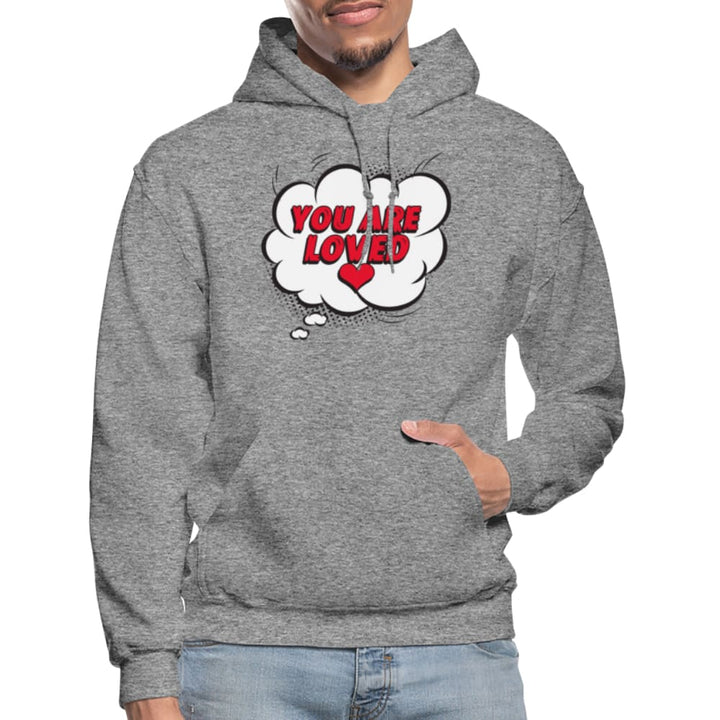 Mens Hoodie - Pullover Hooded Shirt / you are Loved - Mens | Hoodies