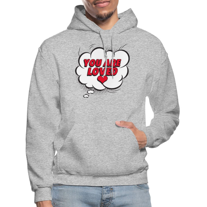 Mens Hoodie - Pullover Hooded Shirt / you are Loved - Mens | Hoodies