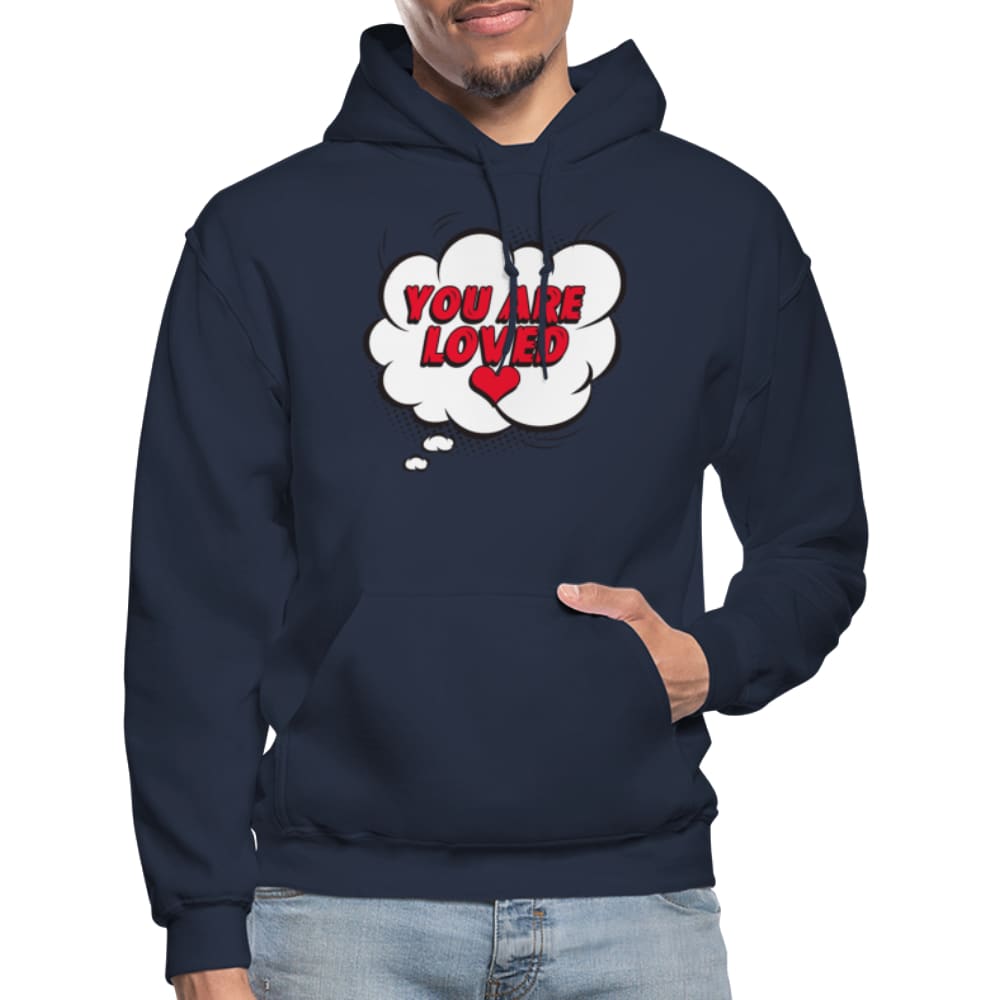 Mens Hoodie - Pullover Hooded Shirt / you are Loved - Mens | Hoodies