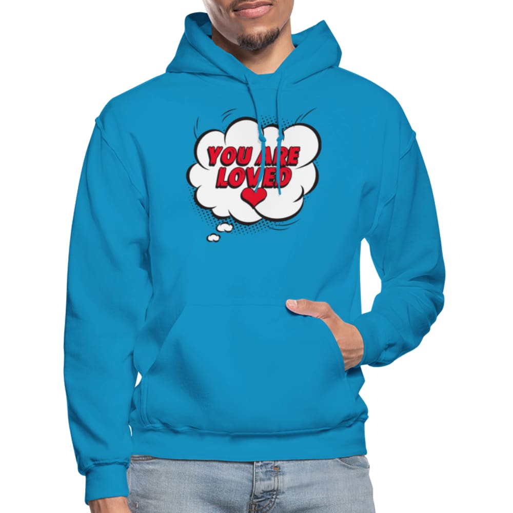 Mens Hoodie - Pullover Hooded Shirt / You Are Loved - Mens | Hoodies