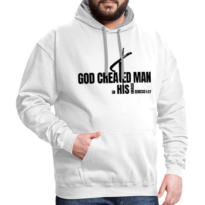 Mens Hoodie - Pullover Hooded Sweatshirt - Graphic/god Created Man - Mens |