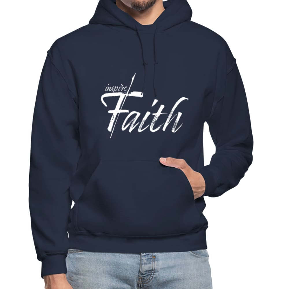 Mens Hoodie - Pullover Hooded Sweatshirt - Graphic/inspire Faith - Mens