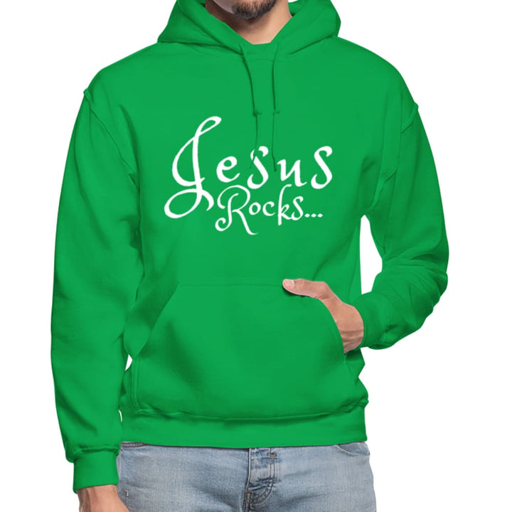 Mens Hoodie - Pullover Hooded Sweatshirt - Graphic/jesus Rocks - Mens | Hoodies