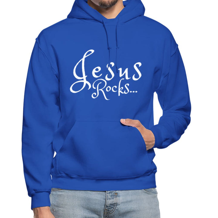 Mens Hoodie - Pullover Hooded Sweatshirt - Graphic/jesus Rocks - Mens | Hoodies