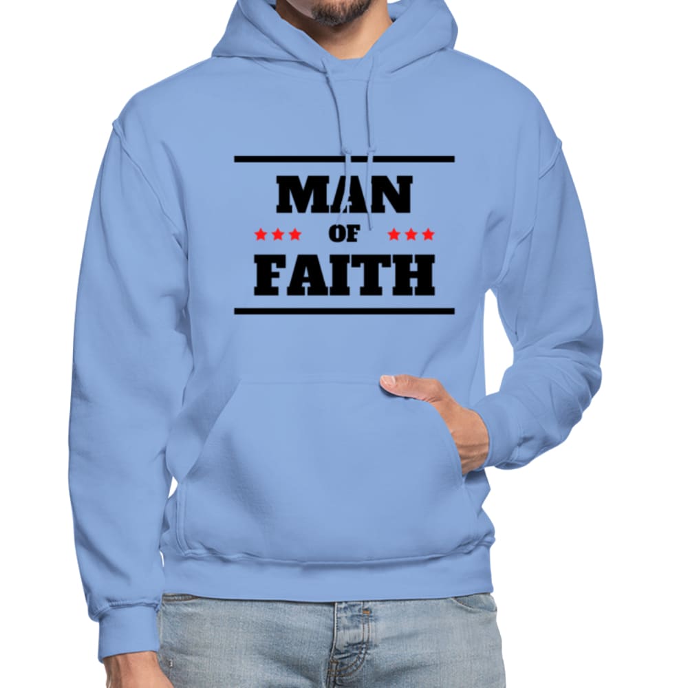 Mens Hoodie - Pullover Hooded Sweatshirt - Graphic/man of Faith - Mens | Hoodies