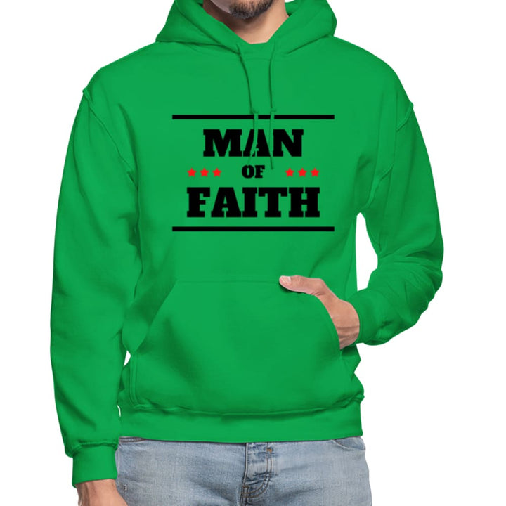 Mens Hoodie - Pullover Hooded Sweatshirt - Graphic/man of Faith - Mens | Hoodies