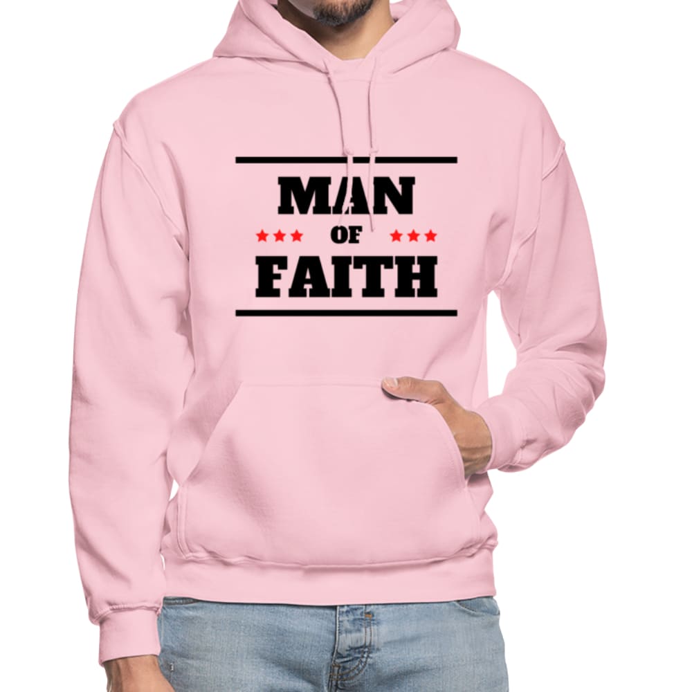 Mens Hoodie - Pullover Hooded Sweatshirt - Graphic/man Of Faith - Mens | Hoodies