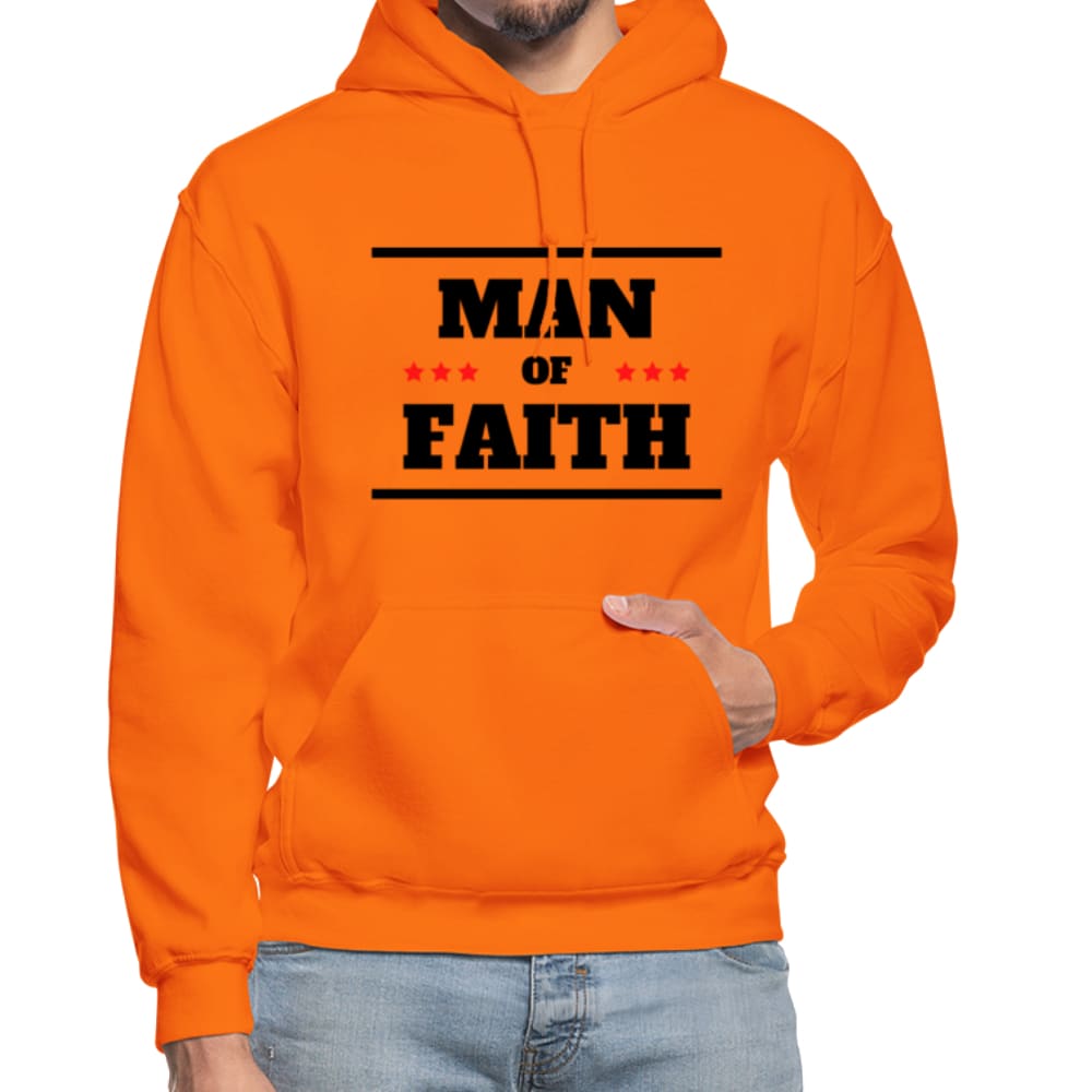 Mens Hoodie - Pullover Hooded Sweatshirt - Graphic/man of Faith - Mens | Hoodies