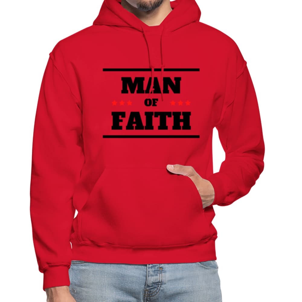 Mens Hoodie - Pullover Hooded Sweatshirt - Graphic/man of Faith - Mens | Hoodies