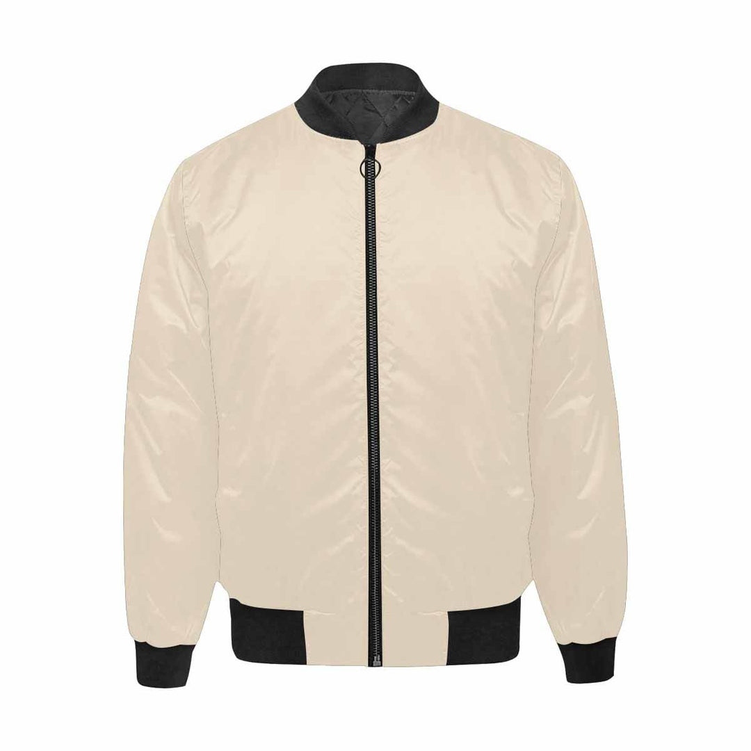 Mens Jacket Champagne Beige and Black Bomber Jacket - Mens | Jackets | Bombers