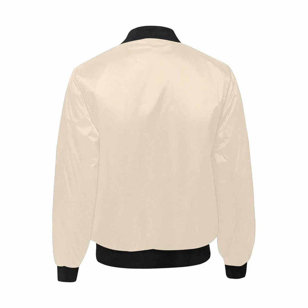 Mens Jacket Champagne Beige and Black Bomber Jacket - Mens | Jackets | Bombers