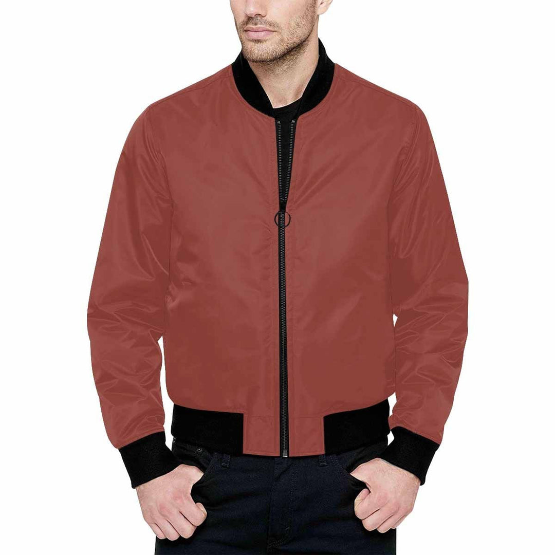 Bomber Jacket for Men Cognac Red and Black - Mens | Jackets | Bombers