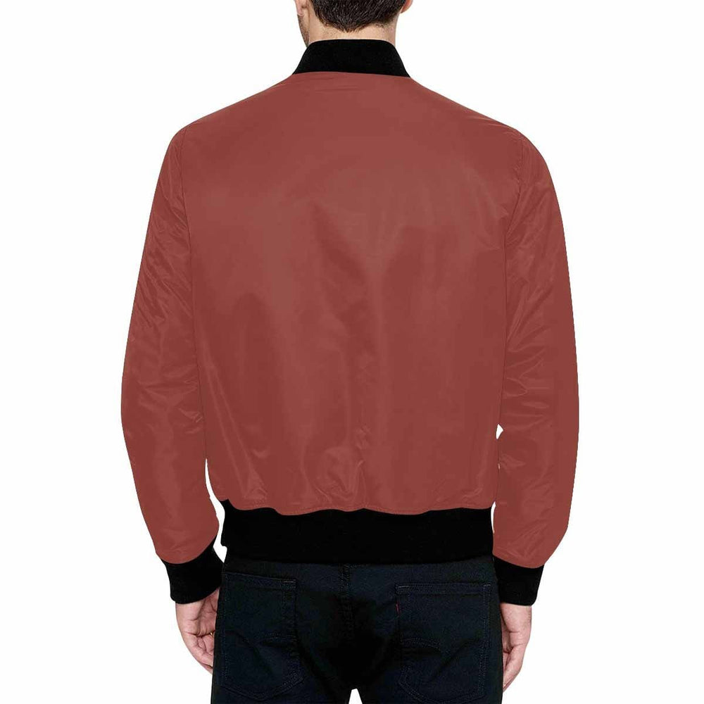 Bomber Jacket for Men Cognac Red and Black - Mens | Jackets | Bombers