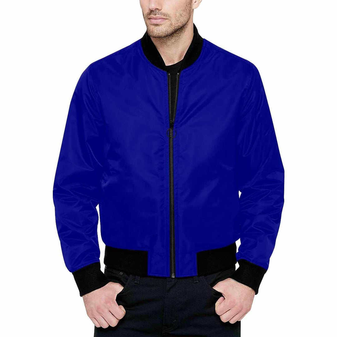 Mens Jacket Dark Blue and Black Bomber Jacket - Mens | Jackets | Bombers