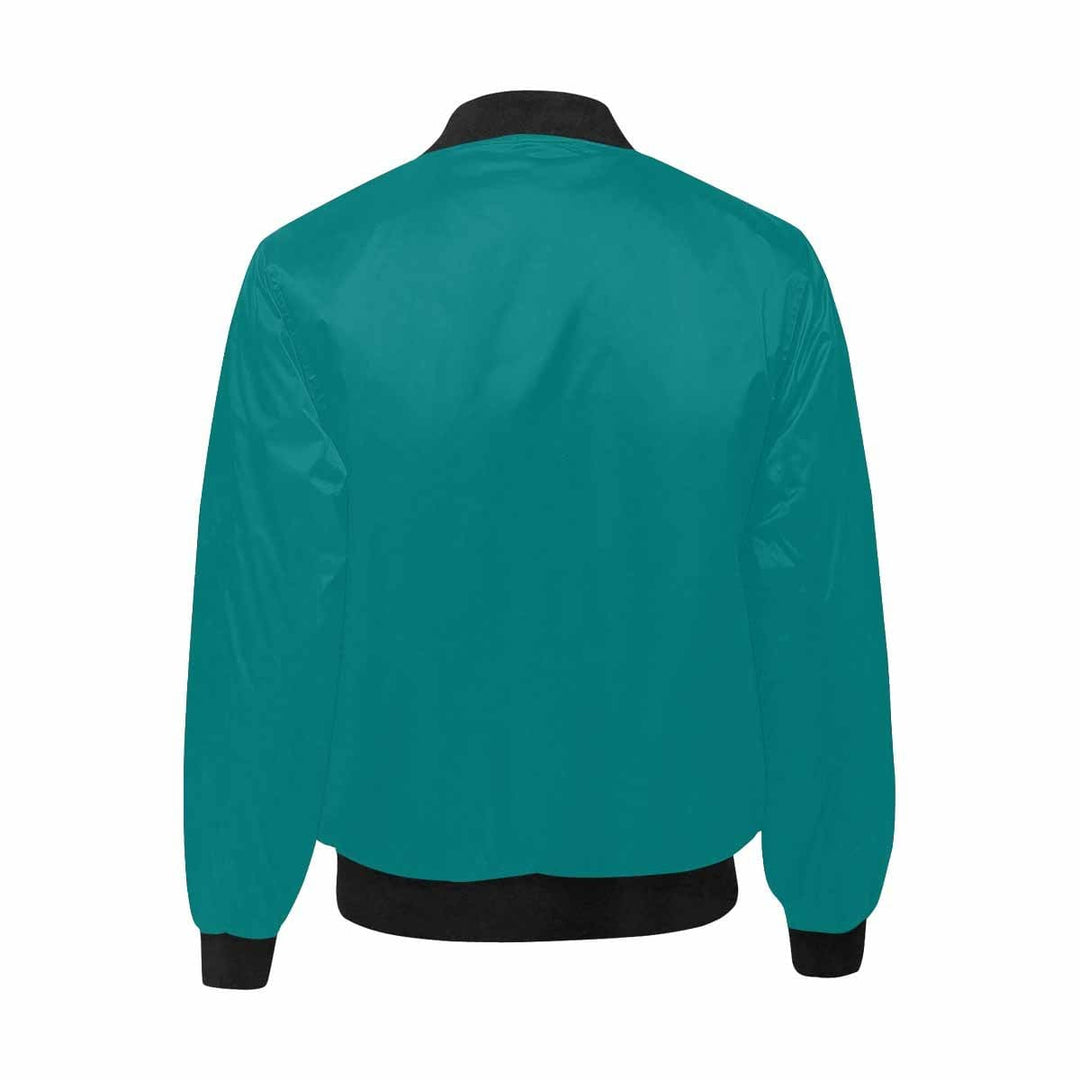 Mens Jacket Dark Teal Green and Black Bomber Jacket - Mens | Jackets | Bombers