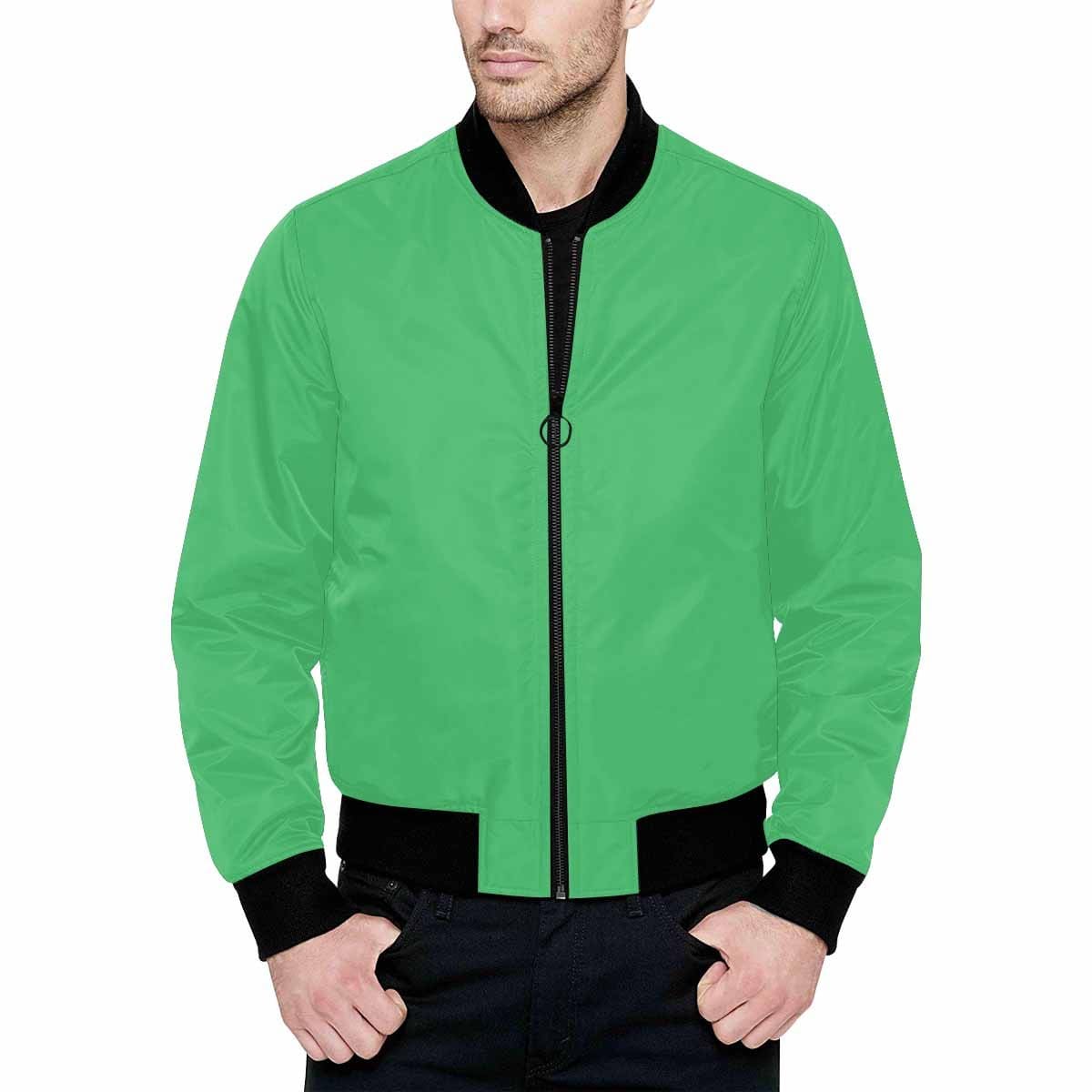 Mens Jacket Emerald Green And Black Bomber Jacket - Mens | Jackets | Bombers