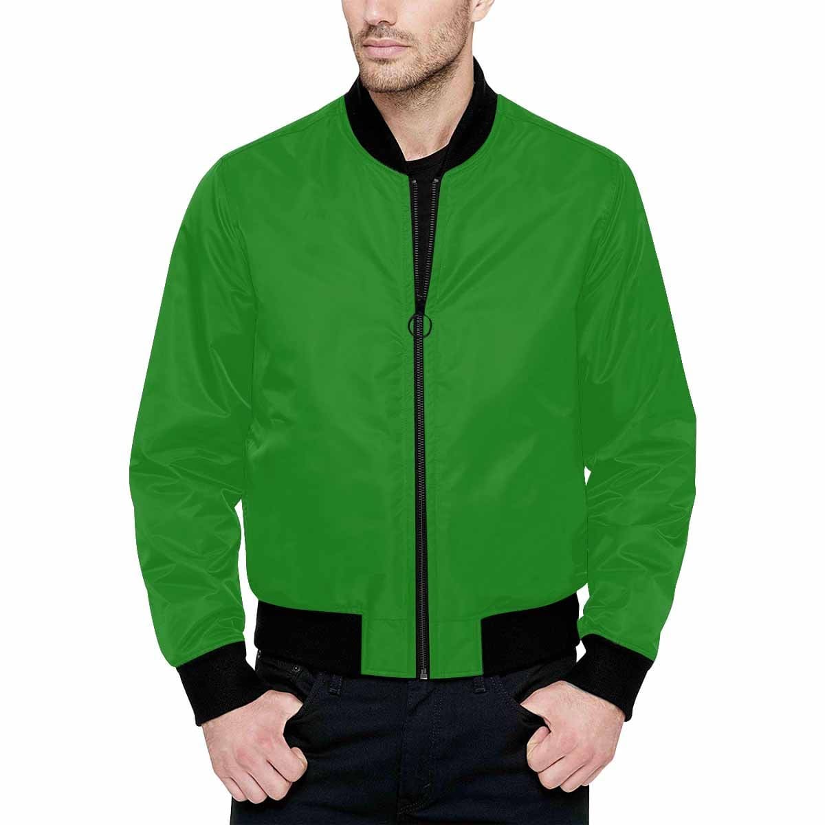Mens Jacket Forest Green And Black Bomber Jacket - Mens | Jackets | Bombers