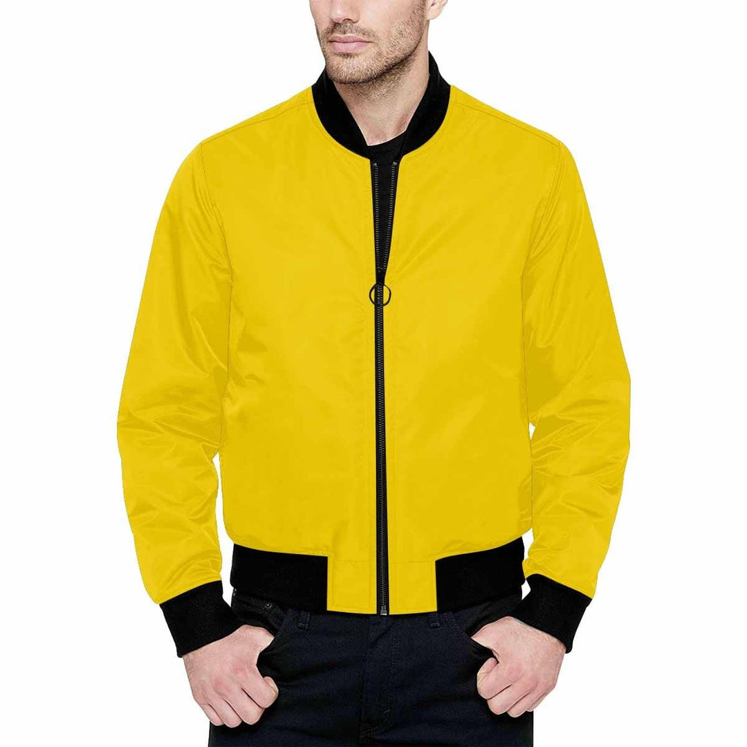 Mens Jacket Gold Yellow and Black Bomber Jacket - Mens | Jackets | Bombers