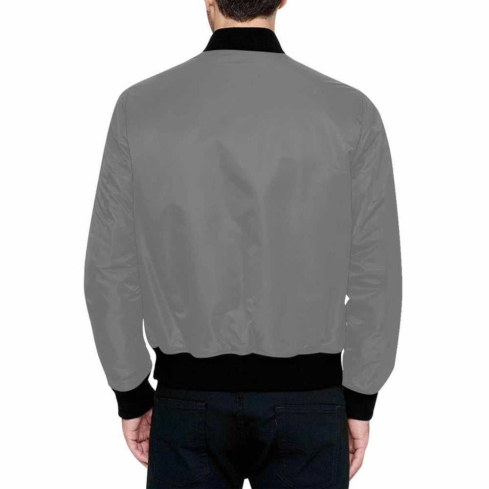 Mens Jacket Gray and Black Bomber Jacket - Mens | Jackets | Bombers