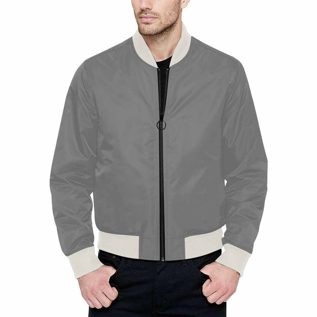 Mens Jacket Gray Bomber Jacket - Mens | Jackets | Bombers