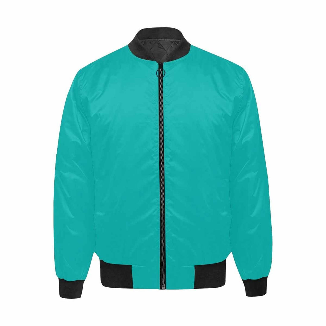 Mens Jacket Greenish Blue and Black Bomber Jacket - Mens | Jackets | Bombers