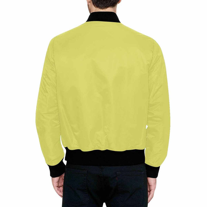 Mens Jacket Honeysuckle Yellow and Black Bomber Jacket - Mens | Jackets