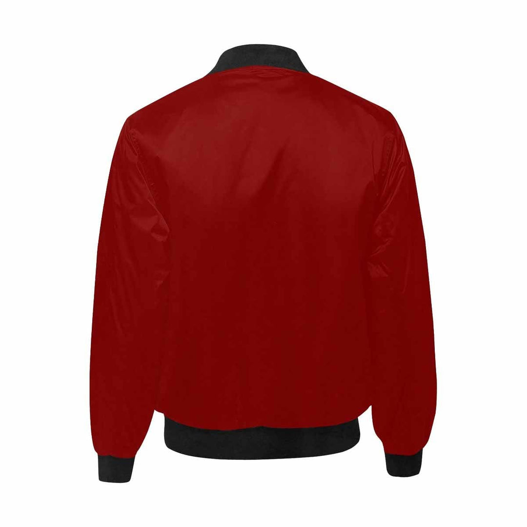 Mens Jacket Maroon Red and Black Bomber Jacket - Mens | Jackets | Bombers