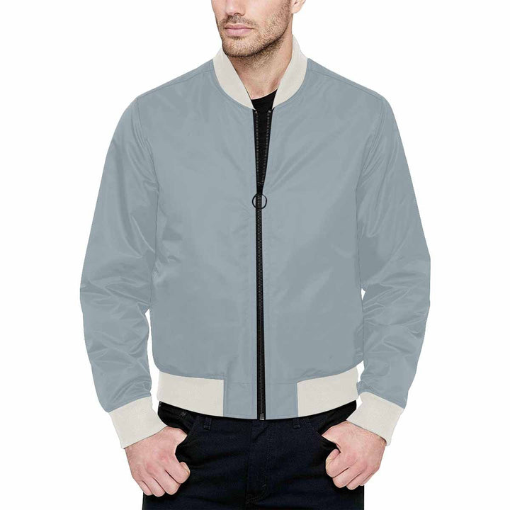 Mens Jacket Misty Blue Gray Bomber Jacket - Mens | Jackets | Bombers