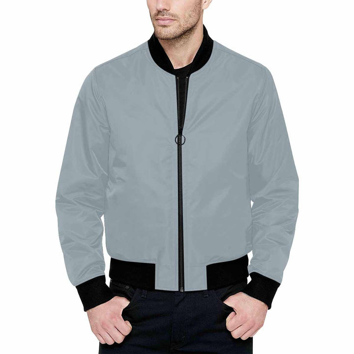 Mens Jacket Misty Blue Gray Bomber Jacket - Mens | Jackets | Bombers