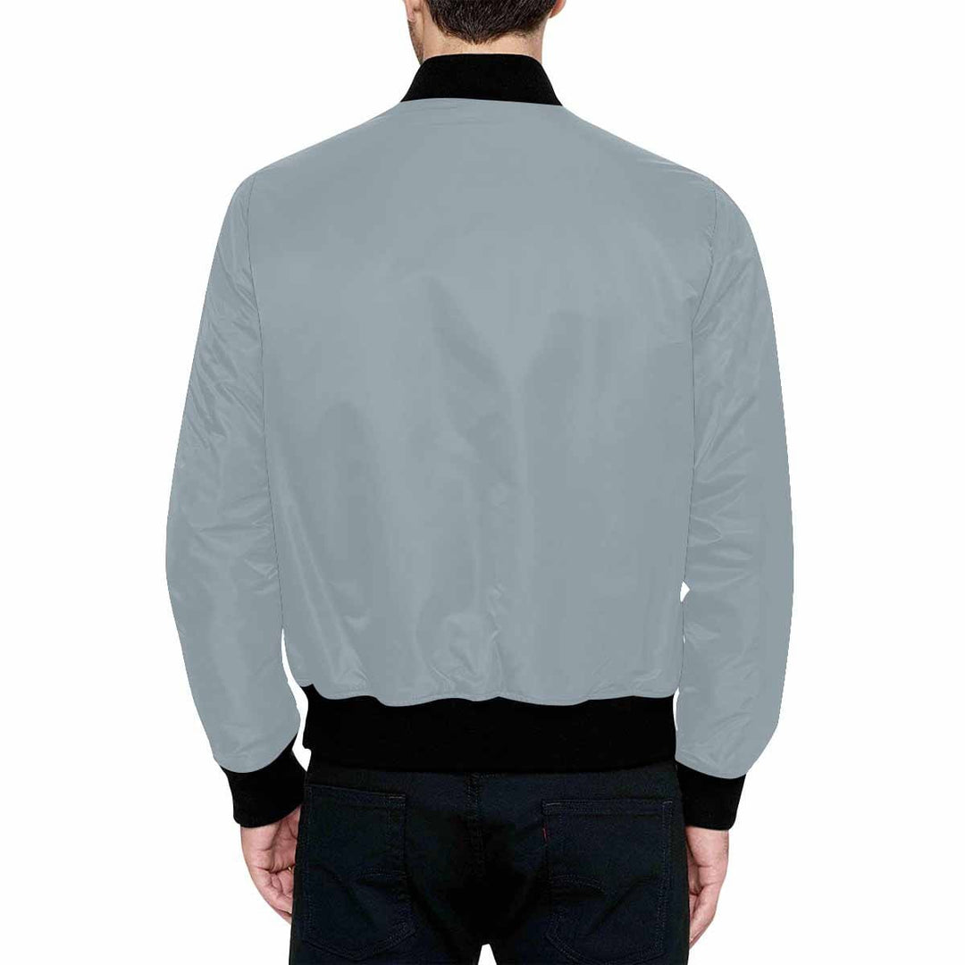 Mens Jacket Misty Blue Gray Bomber Jacket - Mens | Jackets | Bombers